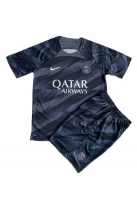 Fotbalové Dres Paris Saint-Germain Brankářské Dětské Venkovní Oblečení 2023-24 Krátký Rukáv (+ trenýrky)